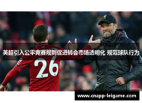 英超引入公平竞赛规则促进转会市场透明化 规范球队行为 英超引入公平竞赛规则促进转会市场透明化 规范球队行为